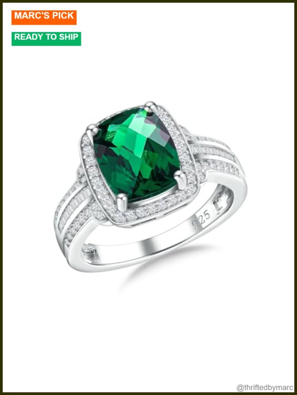 Sterling Silver Engagement Ring Halo Cushion Cut Promise Ring for Women